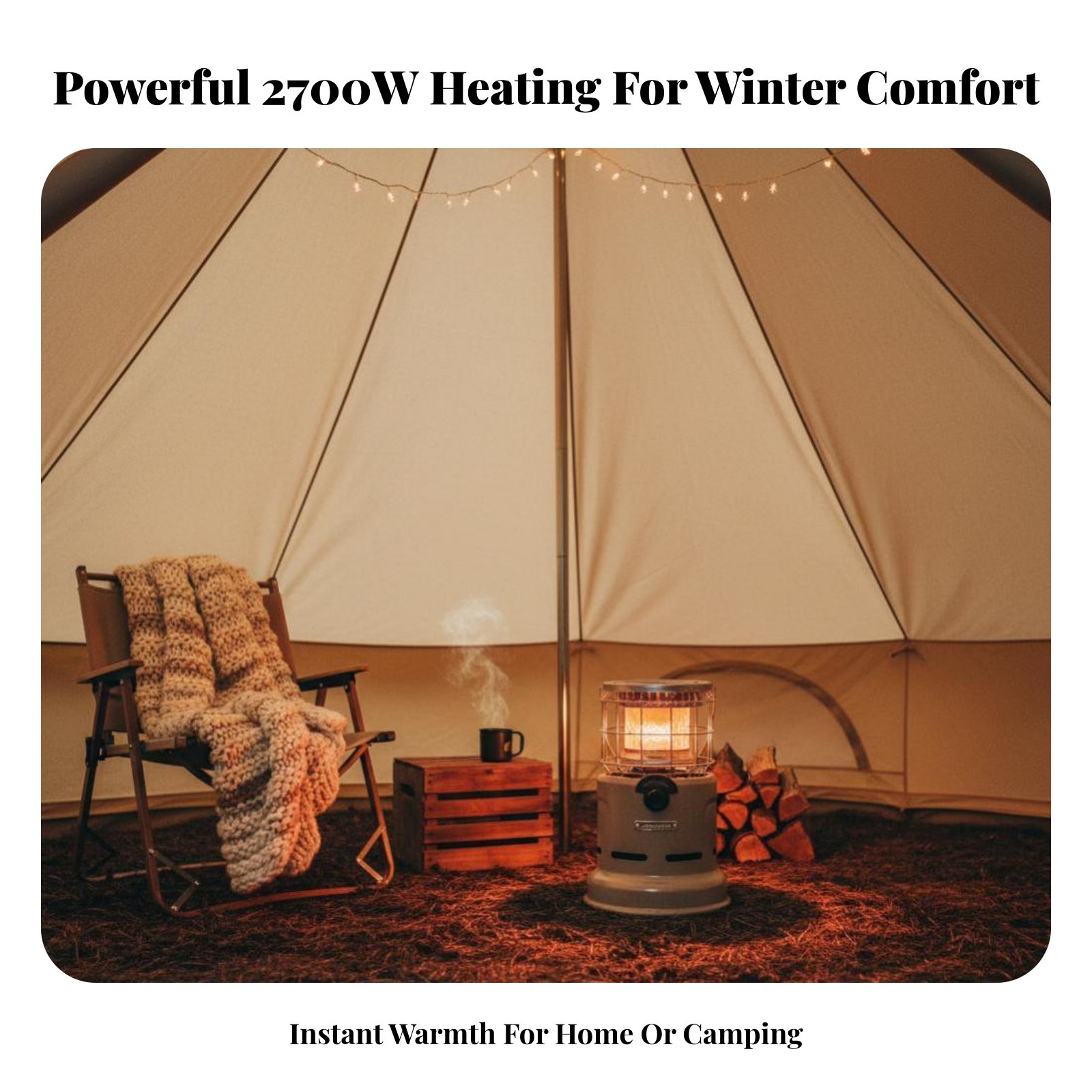Camping No Cooking Meals - Portable Outdoor Gasification Heater Stove, Dual-Use