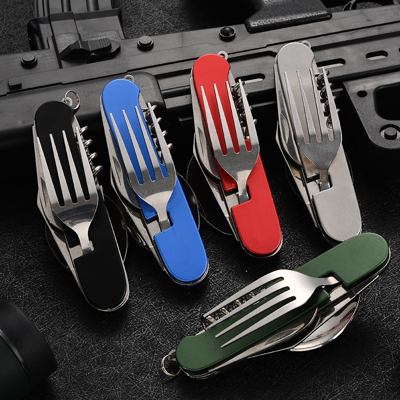 Camping Outdoor Cooking Table - 4 in 1 Folding Tableware Detachable