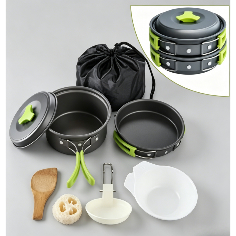 Camping Cooking Backpack - Portable Durable Camping Cookware Set Outdoor