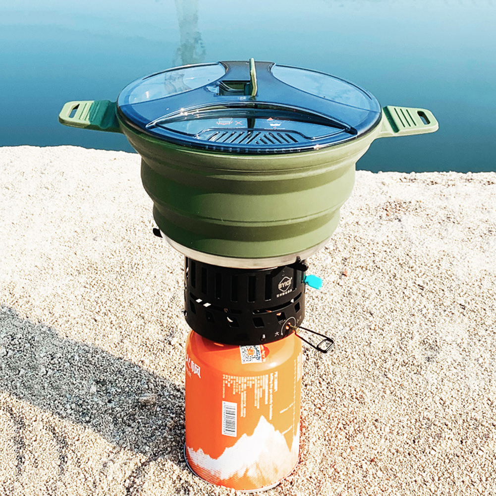 Camping Outdoor Cooking Table - 2.5L Silicone Folding Kettle Camping Teapot