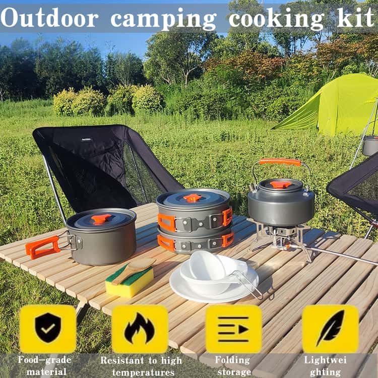 Camping Cooking Backpack - Portable outdoor camping cooking kit, water