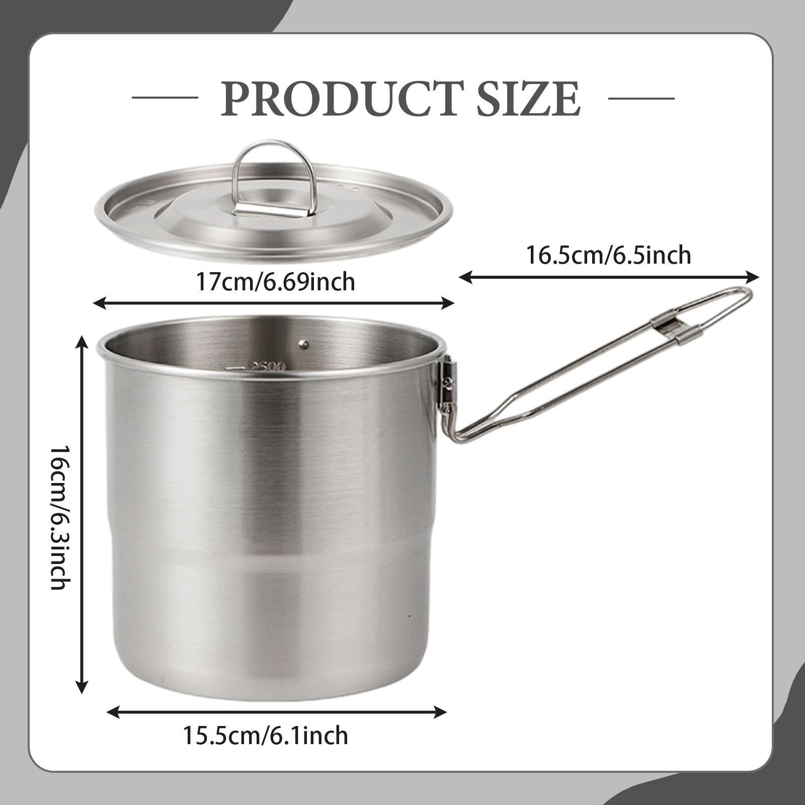 Camping Lightweight Cooking Pot - Lightweight Hiking Cooking Pot with Storage
