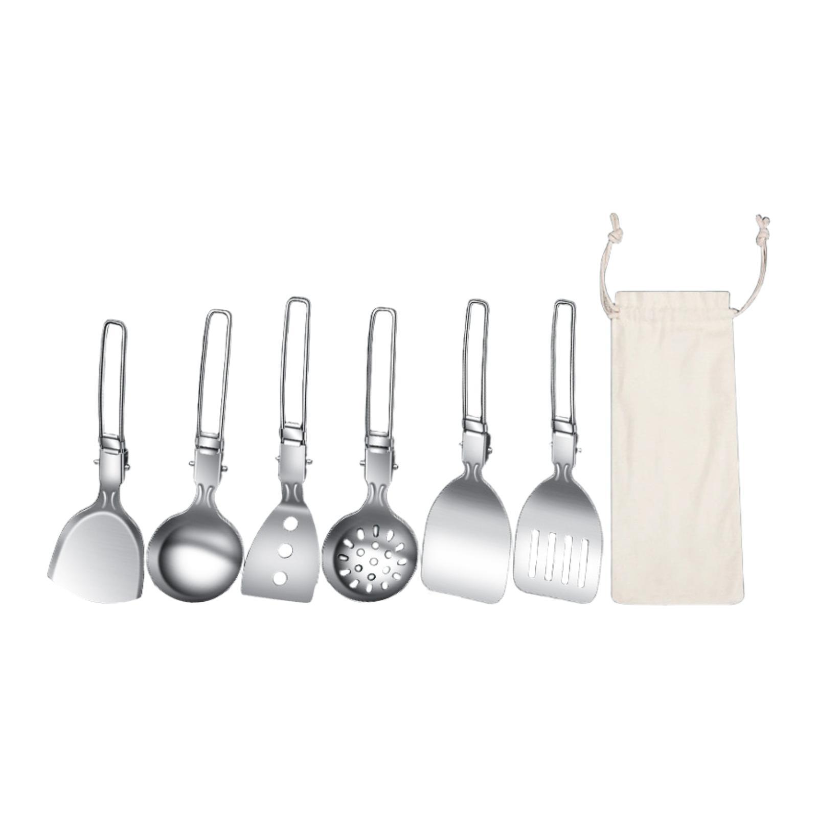 7Pcs Camp Cooking Utensil Set  - Camping Cooking Essentials Kit reseña y precio