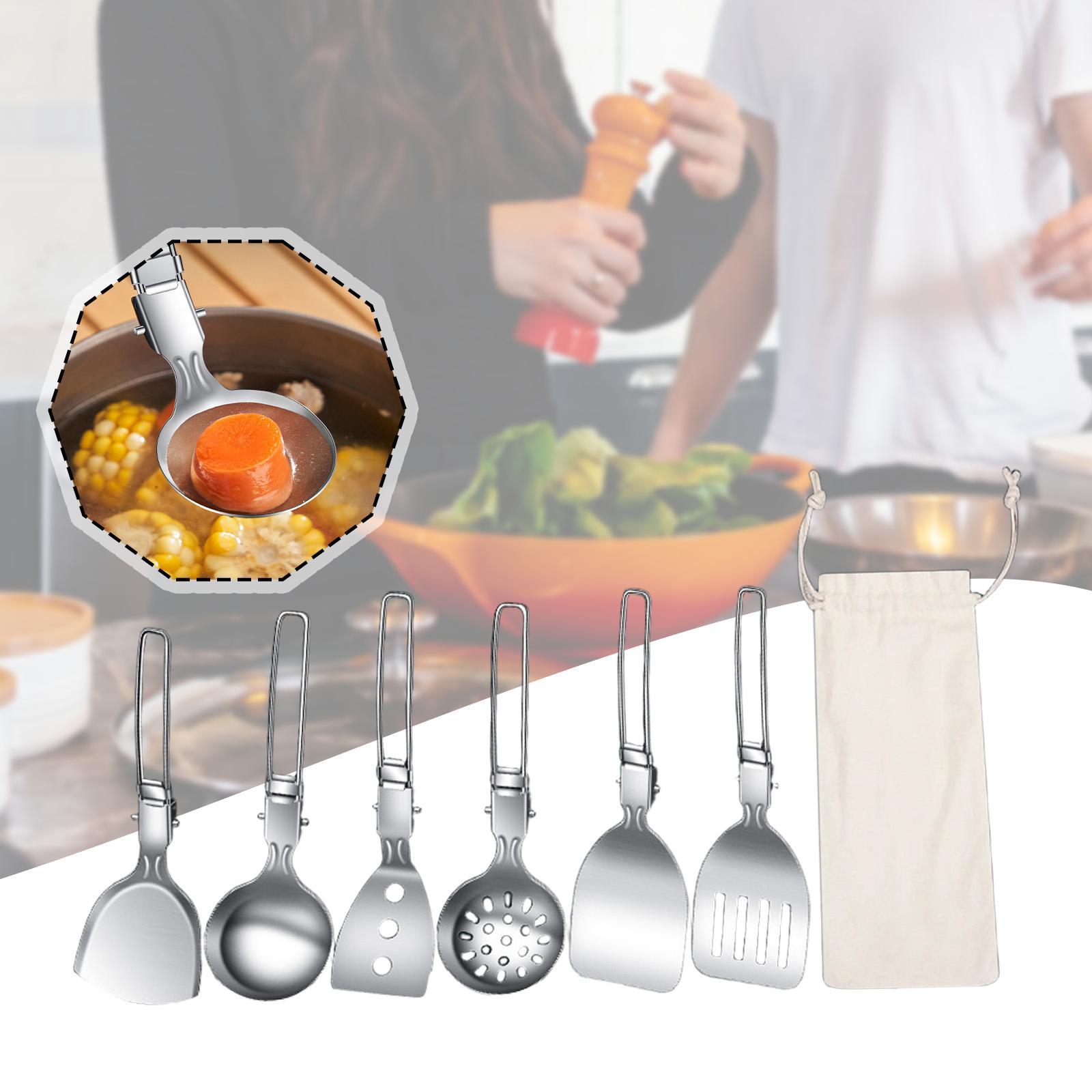 7Pcs Camp Cooking Utensil Set  - Camping Cooking Essentials Kit reseña y precio