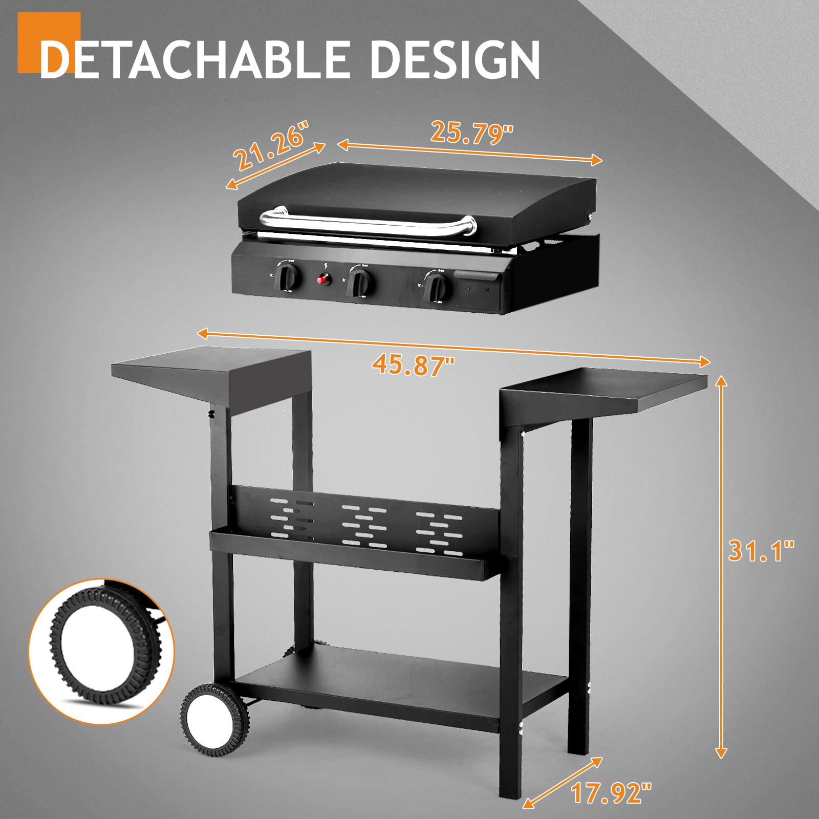 3-Burner Flat Top Gas Griddle  - Camping Cooking Flat Top reseña y precio