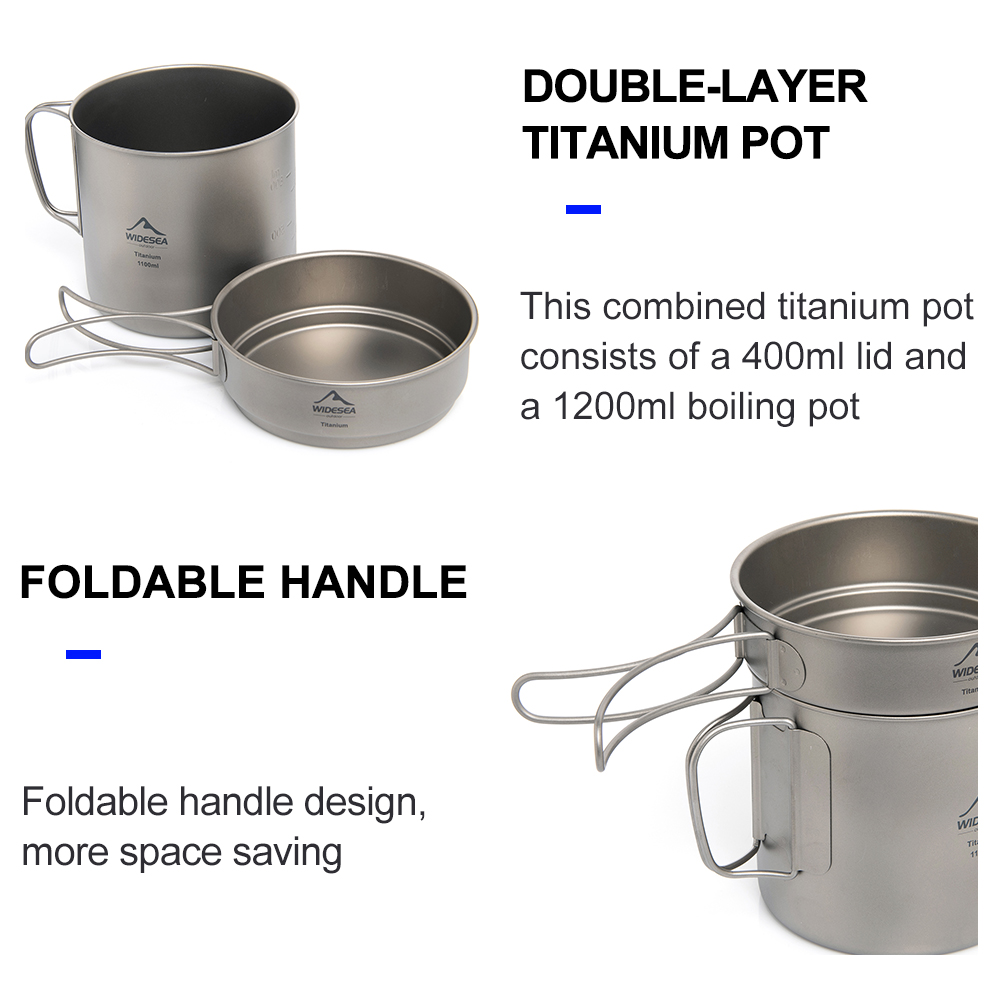 Widesea Ultralight Titanium Ca - Camping Outdoor Cooking Equipment reseña y precio