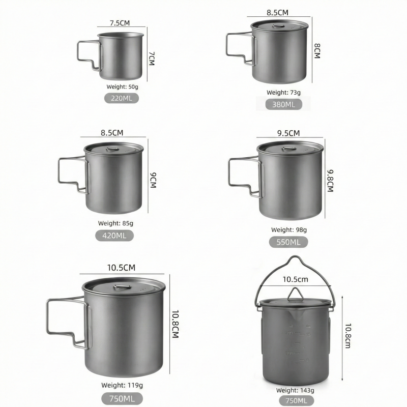 Titanium Camping Mug with Fold - Camping Cooking Unit reseña y precio