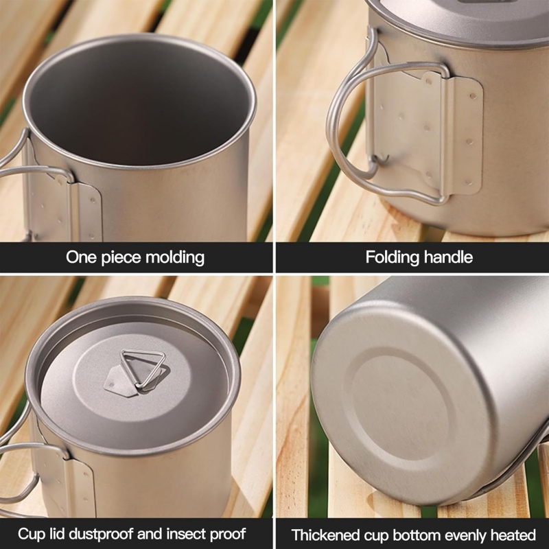 Titanium Camping Mug with Fold - Camping Cooking Unit reseña y precio