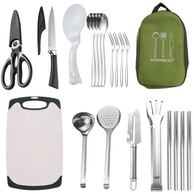 Compact All-in-One Portable Ca - Camping Cooking Essentials Kit reseña y precio