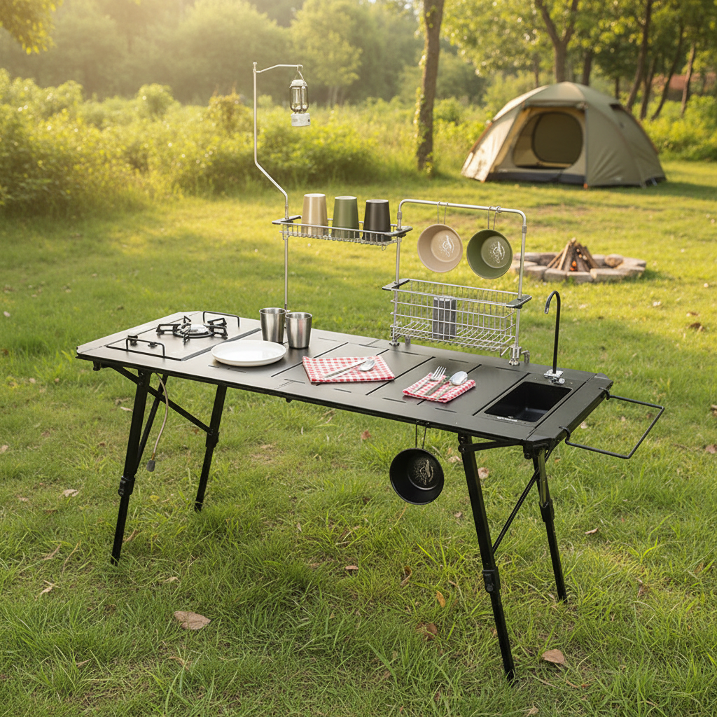 Portable Aluminum Alloy Igt Ta - Camping Outdoor Cooking Table reseña y precio