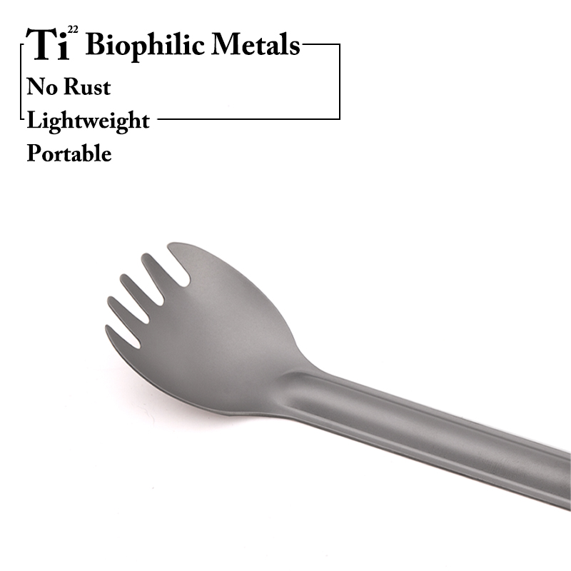 TiTo Titanium Spork Spoon Long - Camping Outdoor Cooking Table reseña y precio