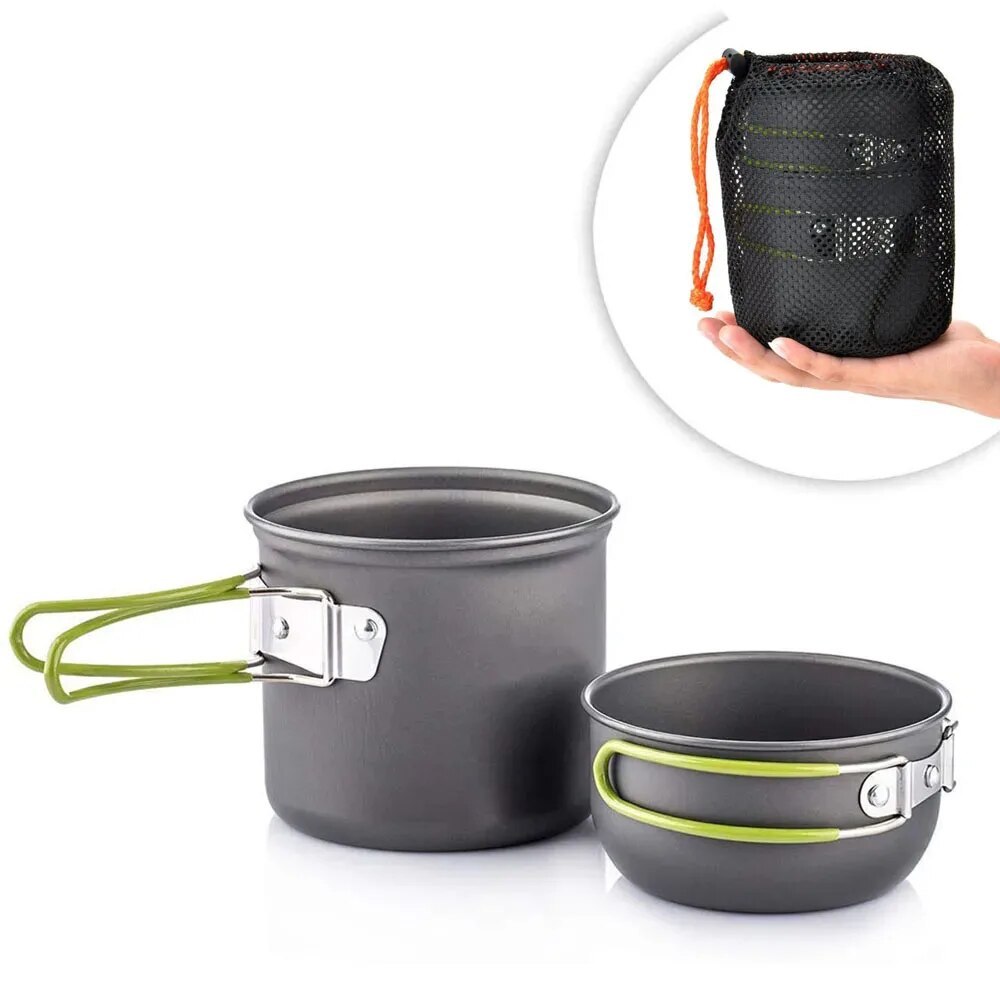 Camping Cookware Mess Kit Ultr - Camping Outdoor Cooking Table reseña y precio