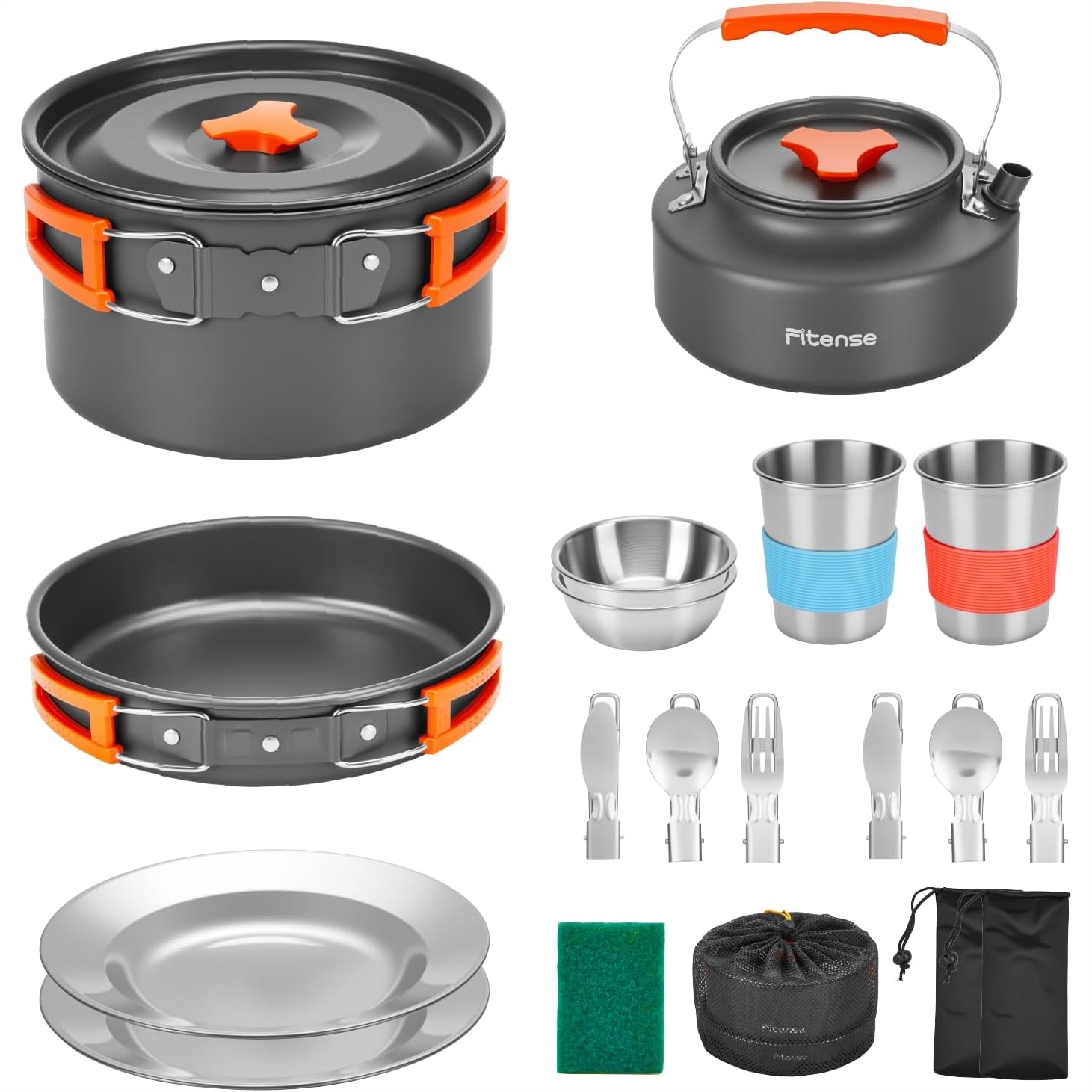 21Pcs Camping Cookware Mess Ki - Camping Cooking Essentials Kit reseña y precio