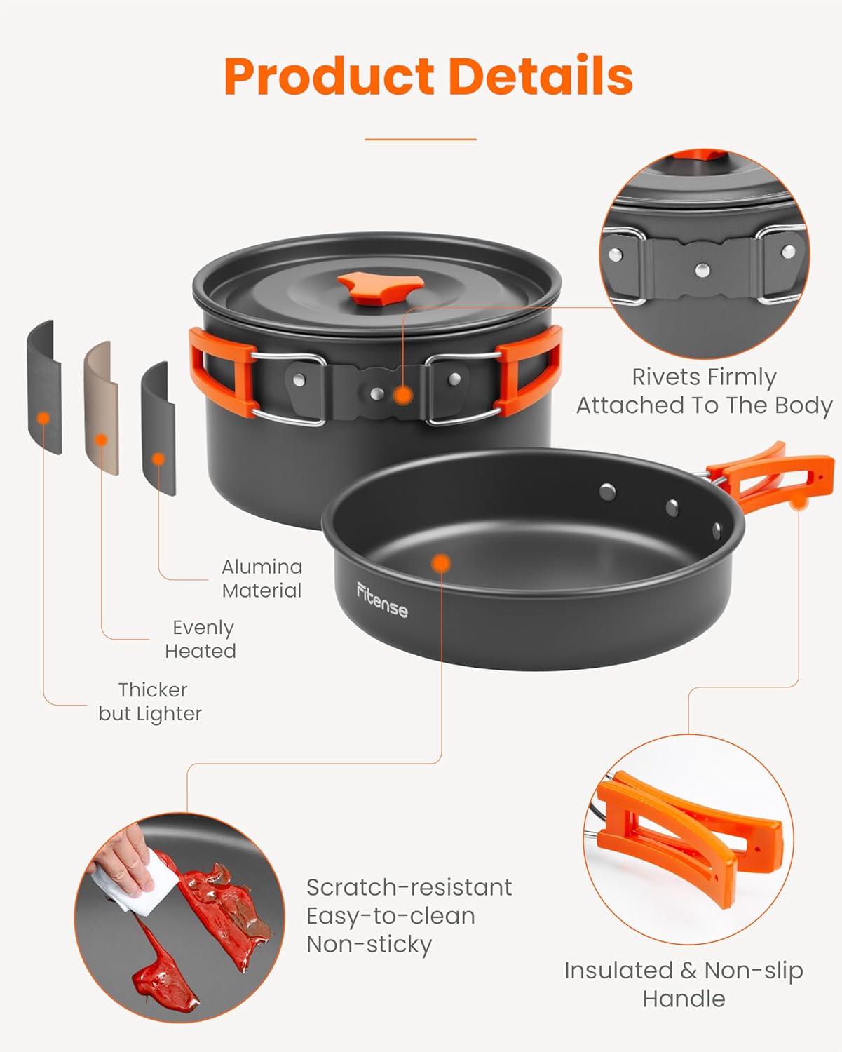 21Pcs Camping Cookware Mess Ki - Camping Cooking Essentials Kit reseña y precio