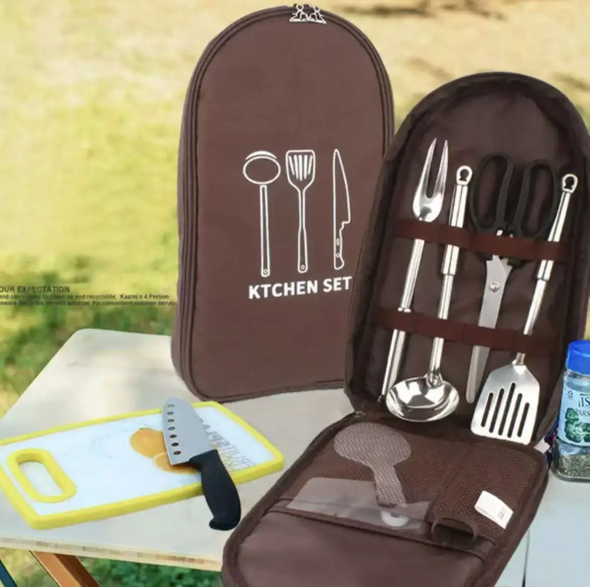 Compact All-in-One Portable Ca - Camping Cooking Essentials Kit reseña y precio