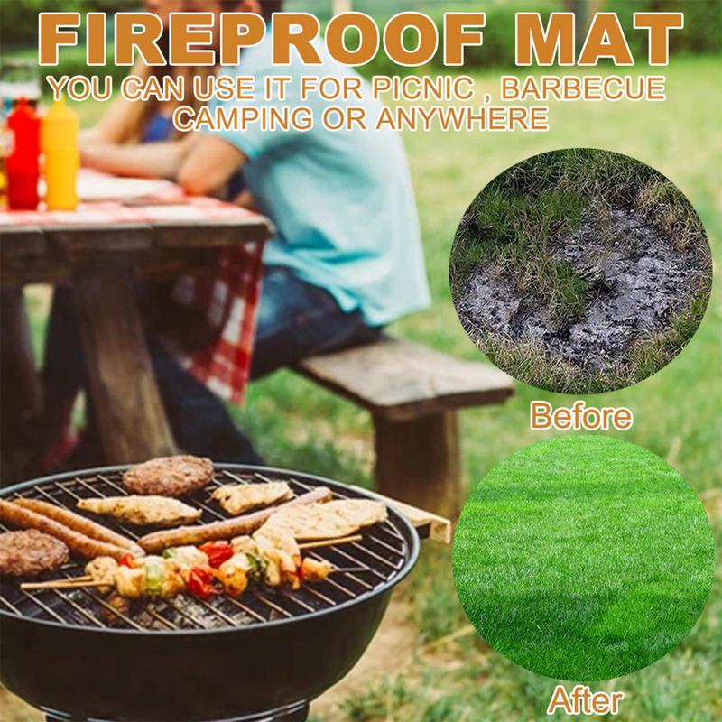 Under Grill Mat Fireplace Fire - Camping Cooking Mat reseña y precio