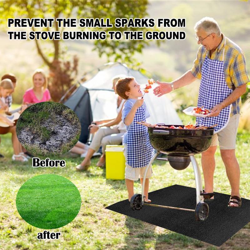 Under Grill Mat Fireplace Fire - Camping Cooking Mat reseña y precio