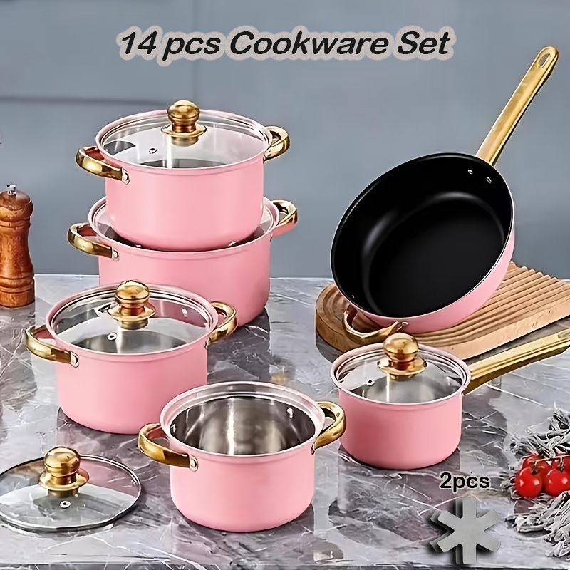 14pcs Stainless Steel Cookware - Camping Cooking Gifts reseña y precio