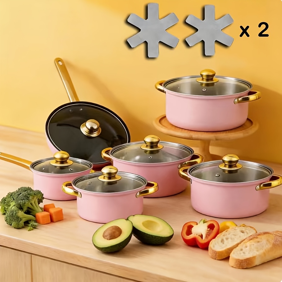 14pcs Stainless Steel Cookware - Camping Cooking Gifts reseña y precio