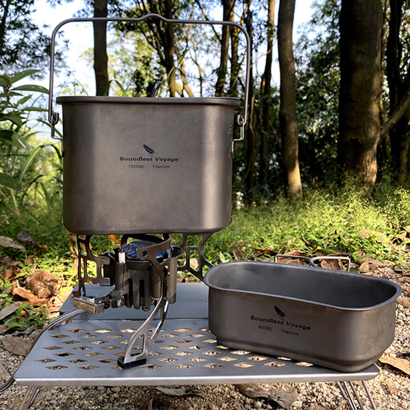 1.5L Outdoor Military Canteen  - Camping Cooking Backpack reseña y precio