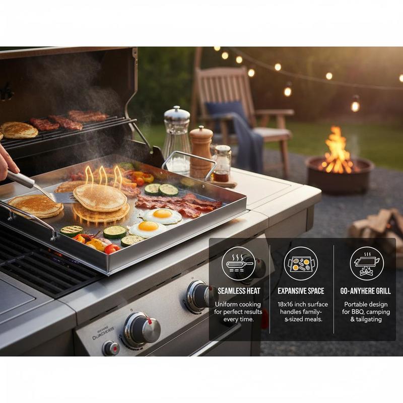 Universal Flat Top Griddle 18x - Camping Cooking Flat Top reseña y precio