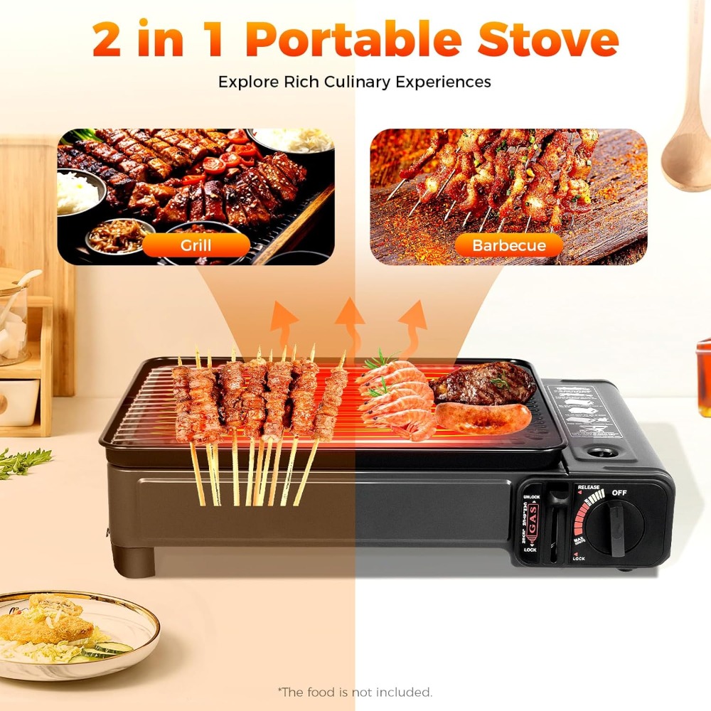 Portable Camping Griddle Butan - Camping Cooking Flat Top reseña y precio