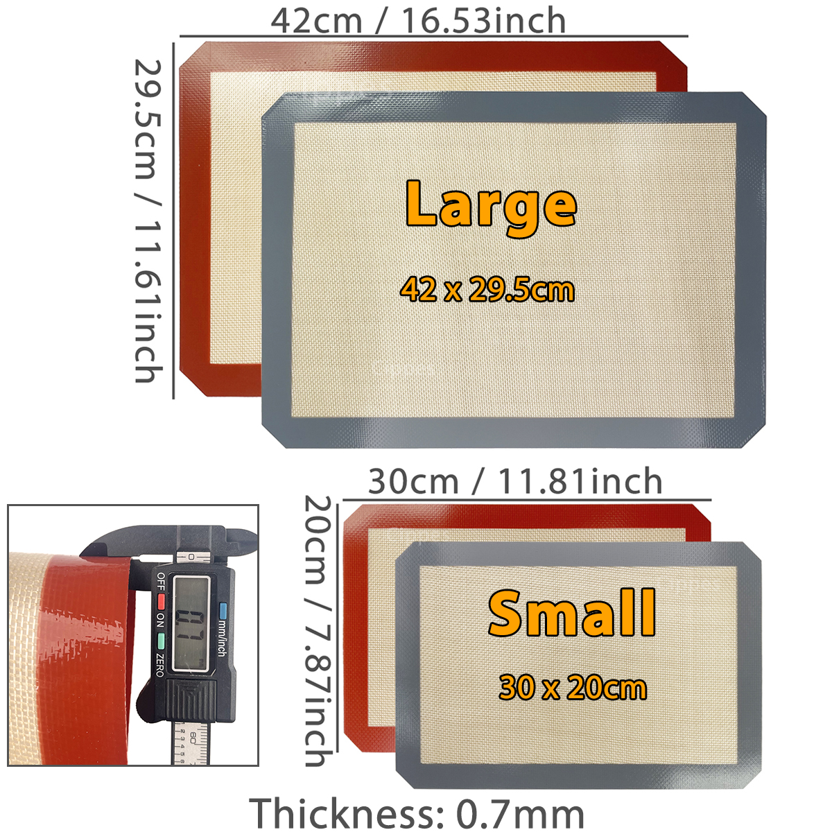 1PC, 2PCS Silicone Baking Mats - Camping Cooking Mat reseña y precio
