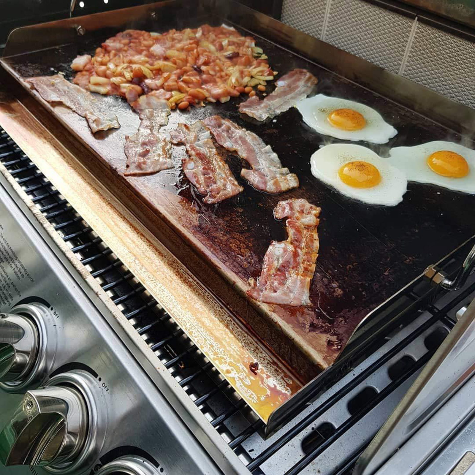 Stainless Steel Cooking Griddl - Camping Cooking Flat Top reseña y precio