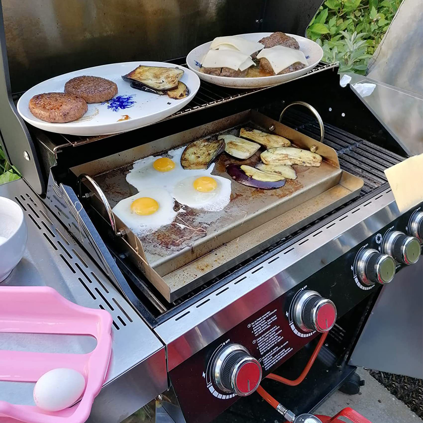 Stainless Steel Cooking Griddl - Camping Cooking Flat Top reseña y precio