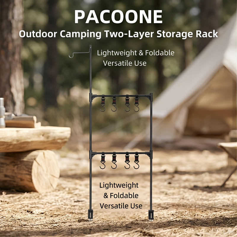 PACOONE Camping Shelf IGT Lant - Camping Outdoor Cooking Table reseña y precio