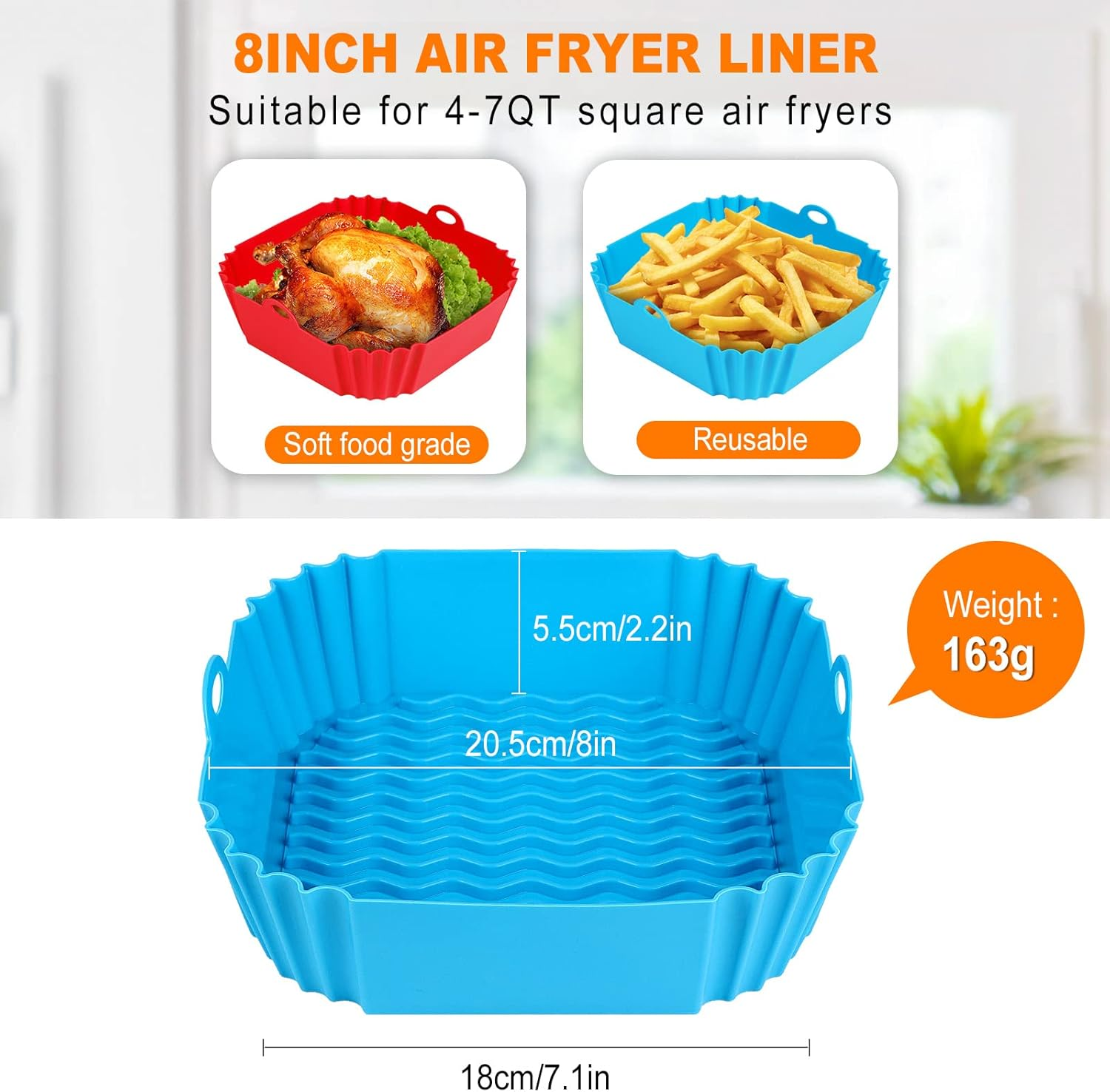 Square Silicone Air Fryer Mats - Camping Cooking Mat reseña y precio