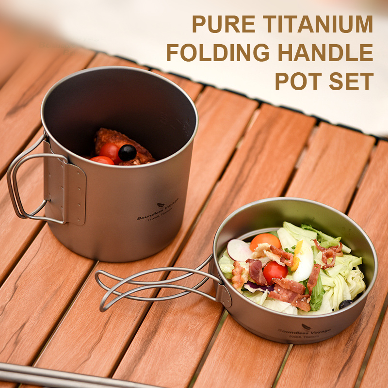 Pure Titanium Folding Handle P - Camping Lightweight Cooking Pot reseña y precio