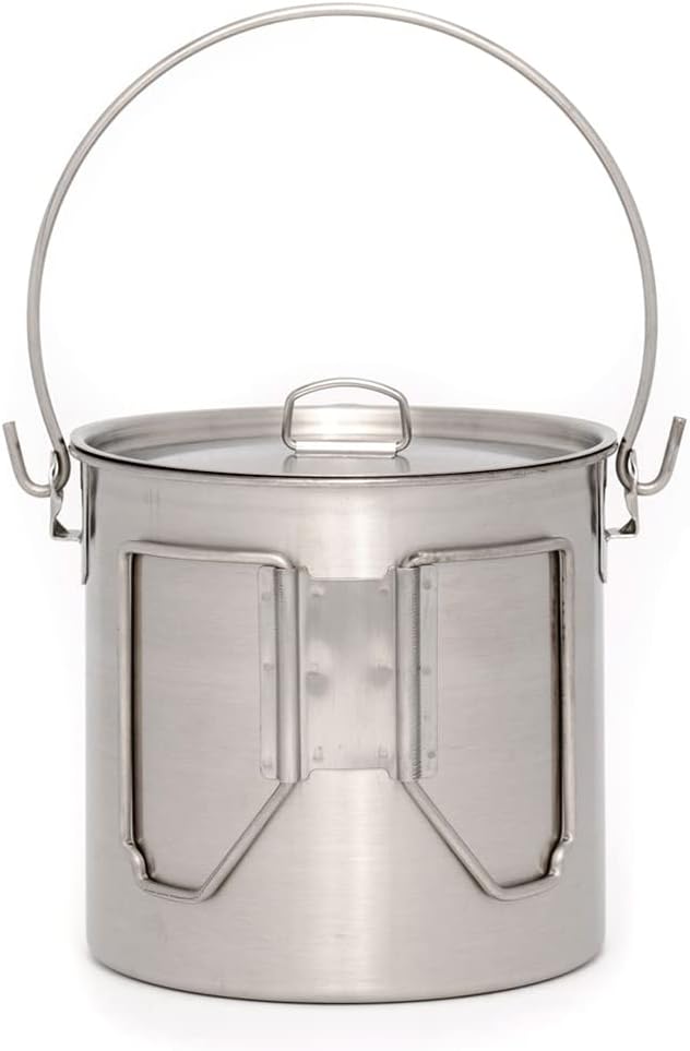 Stainless Steel Bush Pot and L - Camping Lightweight Cooking Pot reseña y precio