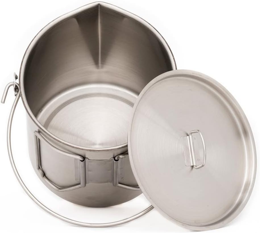 Stainless Steel Bush Pot and L - Camping Lightweight Cooking Pot reseña y precio