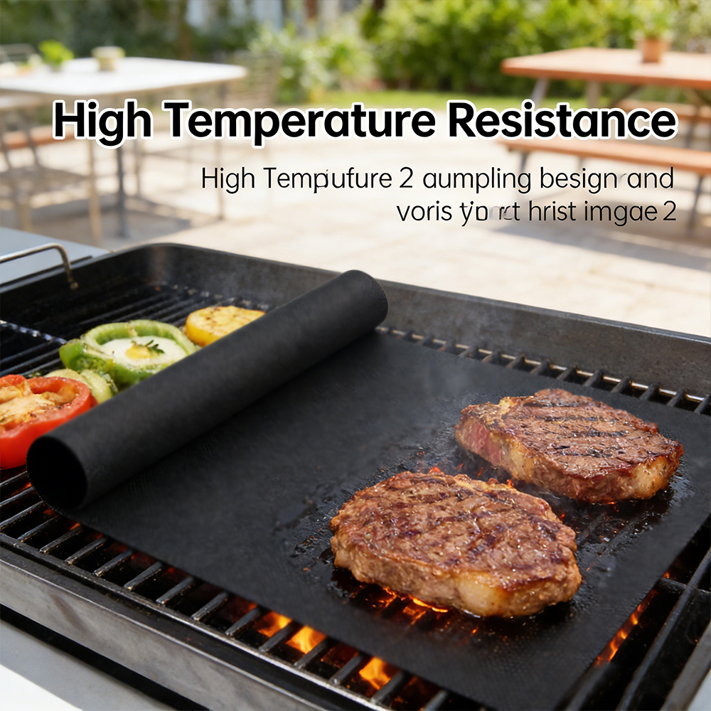 BBQ Mats Oven Bottom Liners Re - Camping Cooking Mat reseña y precio