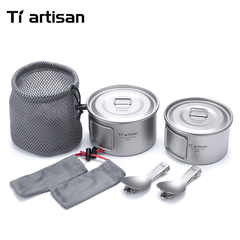 Tiartisan Titanium 4Pcs Cookwa - Camping No Cooking Meals reseña y precio