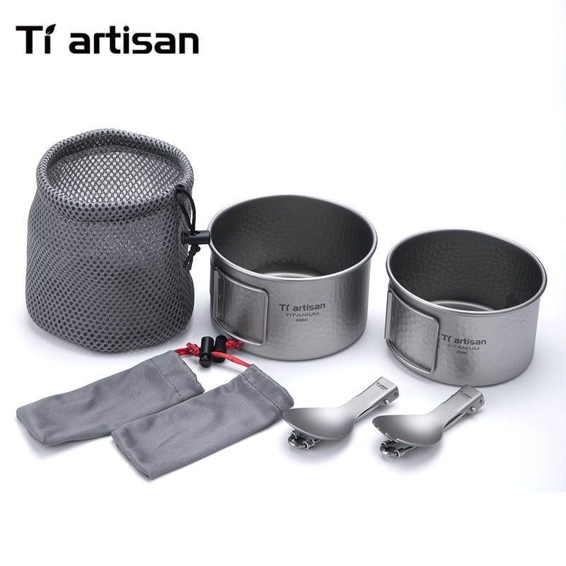 Tiartisan Titanium 4Pcs Cookwa - Camping No Cooking Meals reseña y precio