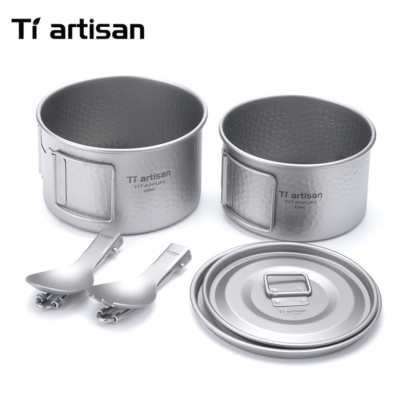 Tiartisan Titanium 4Pcs Cookwa - Camping No Cooking Meals reseña y precio
