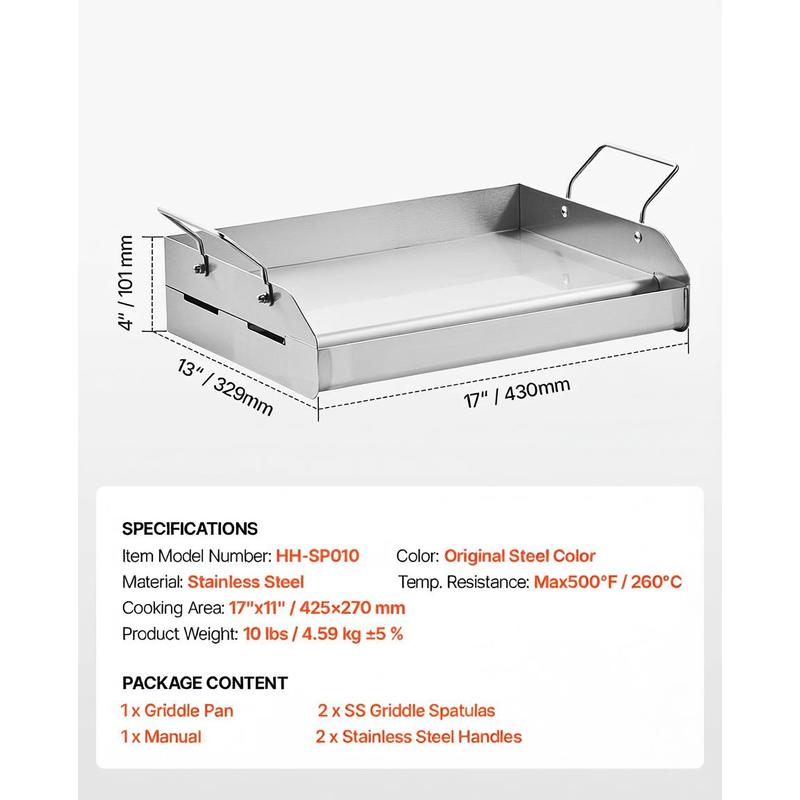 Rectangular Flat Top Plate 17x - Camping Cooking Flat Top reseña y precio