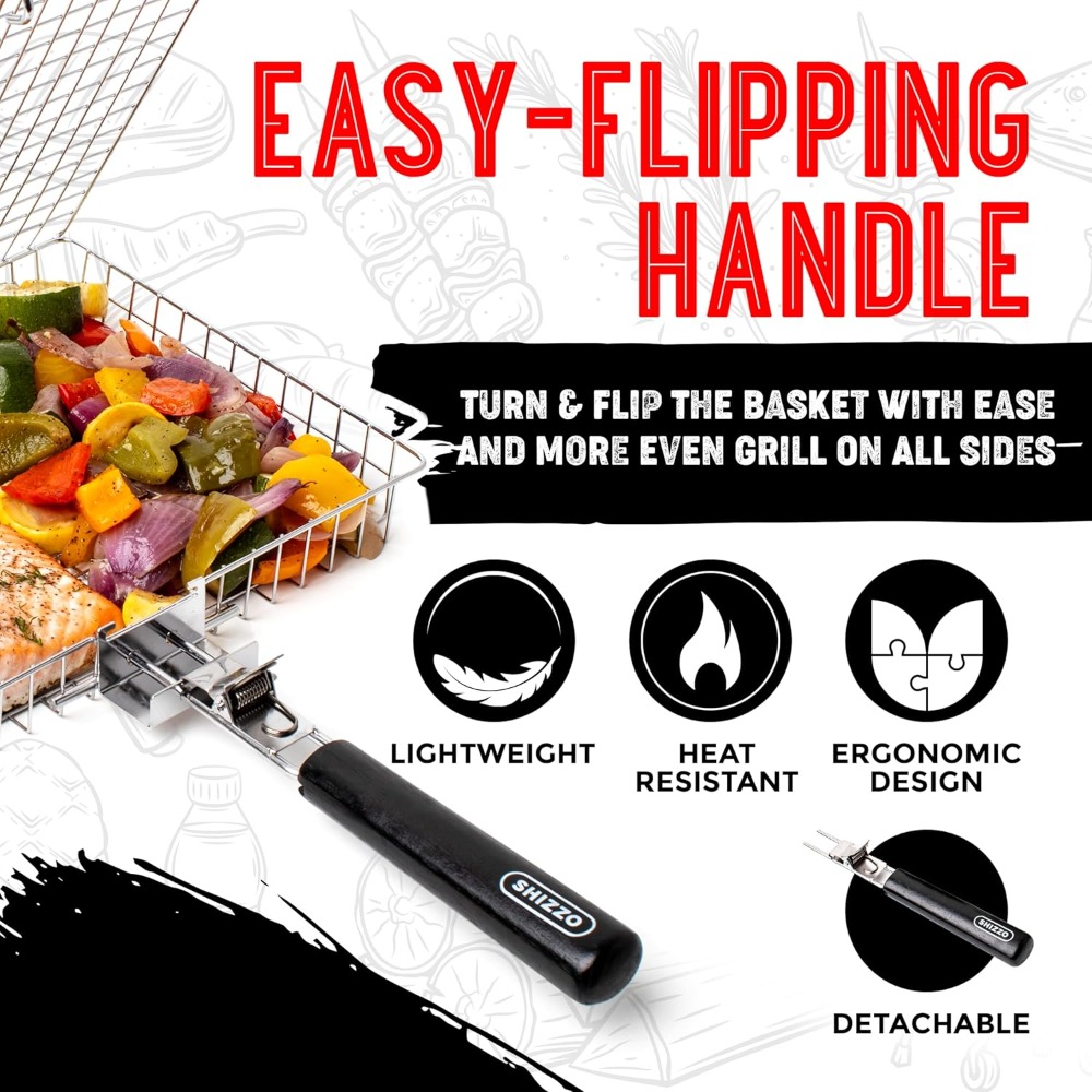 BBQ Grill Basket Set, Stainles - Camping Cooking Gifts reseña y precio