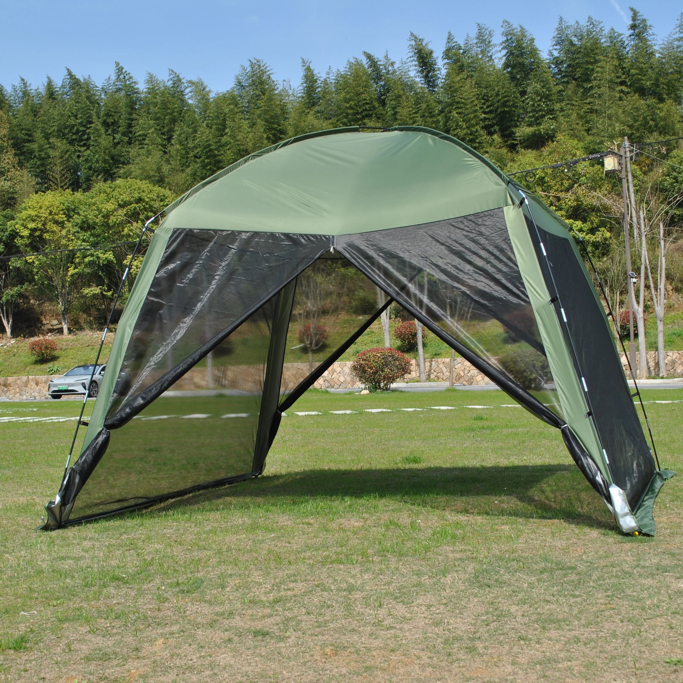 BBQ Mesh Tent 4-6 Person Green - Camping Cooking Canopy reseña y precio