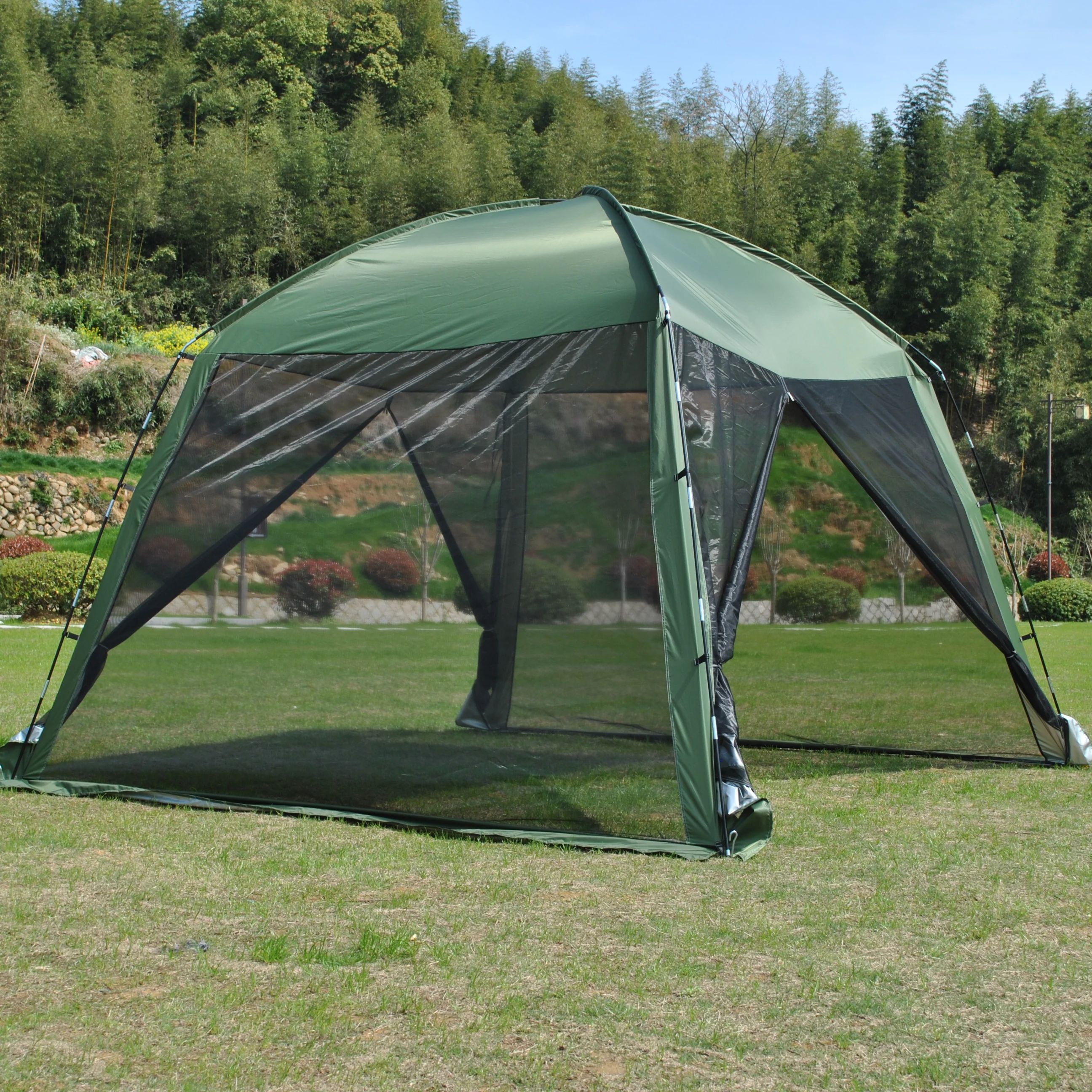 BBQ Mesh Tent 4-6 Person Green - Camping Cooking Canopy reseña y precio
