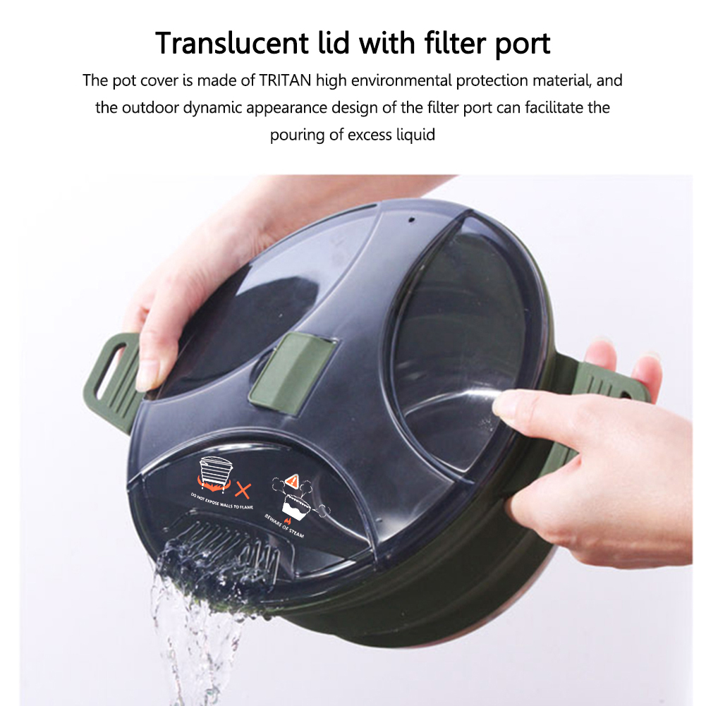 2.5L Silicone Folding Kettle C - Camping Outdoor Cooking Table reseña y precio