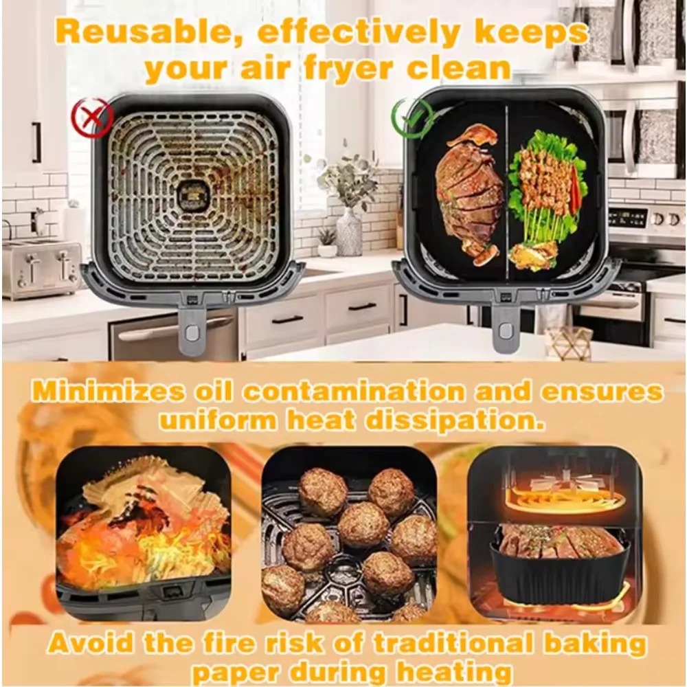 Silicone Air Fryer Mold Oil Fi - Camping Cooking Mat reseña y precio