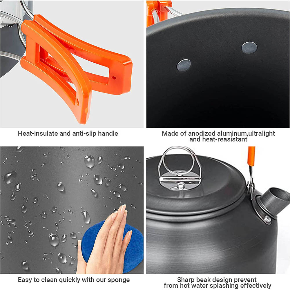 1pcs/1set Camping Cookware Kit - Camping Cooking Backpack reseña y precio