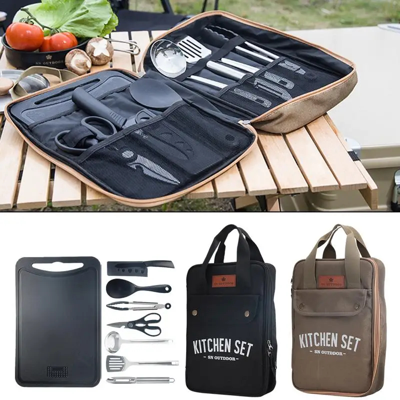 8pcs Camping Kitchen Cookware  - Camping Cooking All In One reseña y precio
