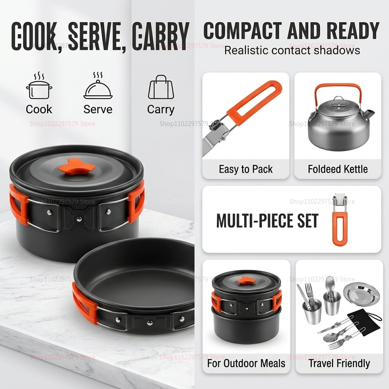 Portable outdoor camping cooki - Camping Cooking Backpack reseña y precio