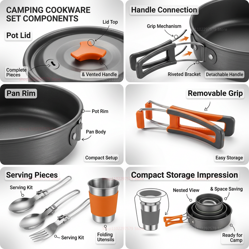 Portable outdoor camping cooki - Camping Cooking Backpack reseña y precio
