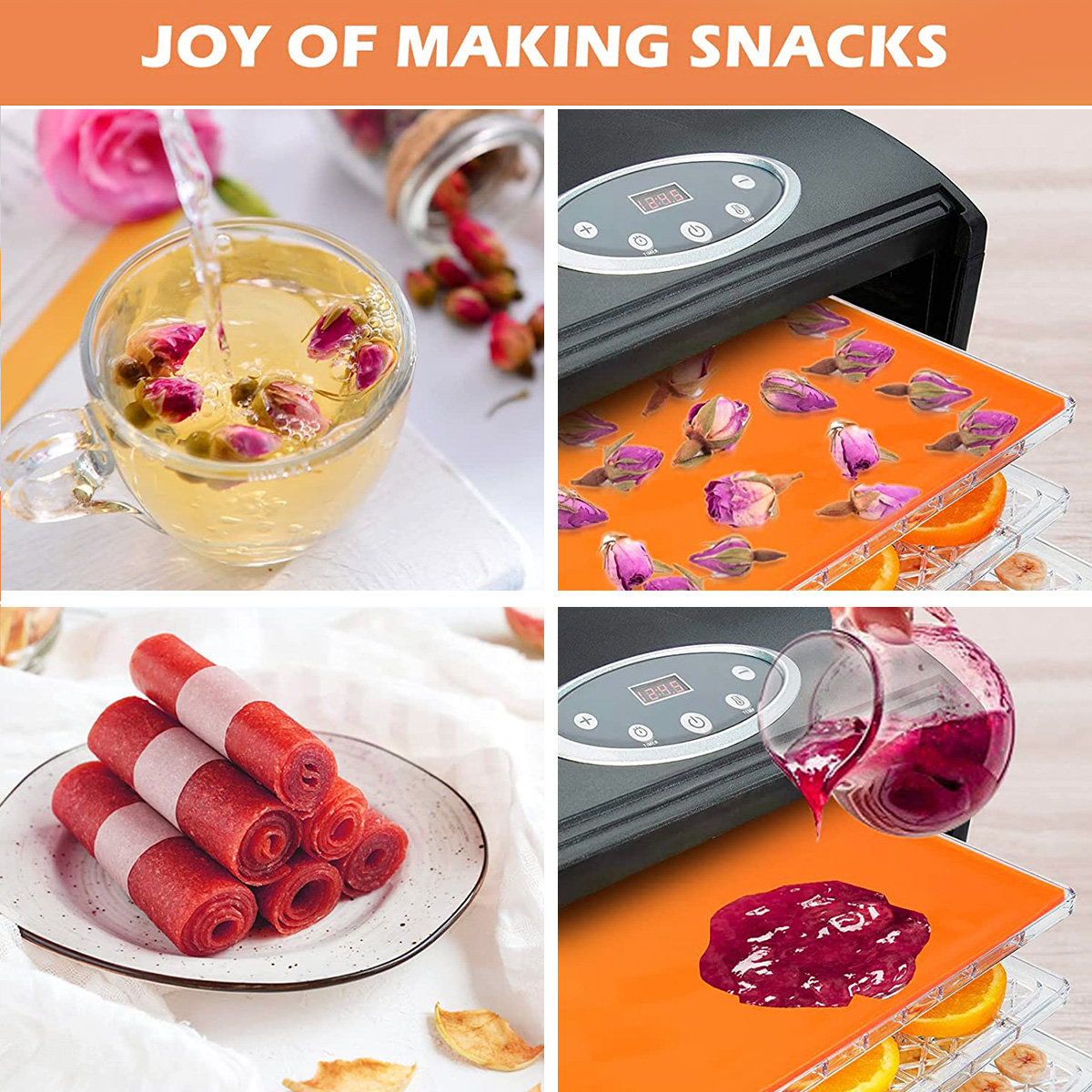 6PCS Silicone Dehydrator Sheet - Camping Cooking Mat reseña y precio