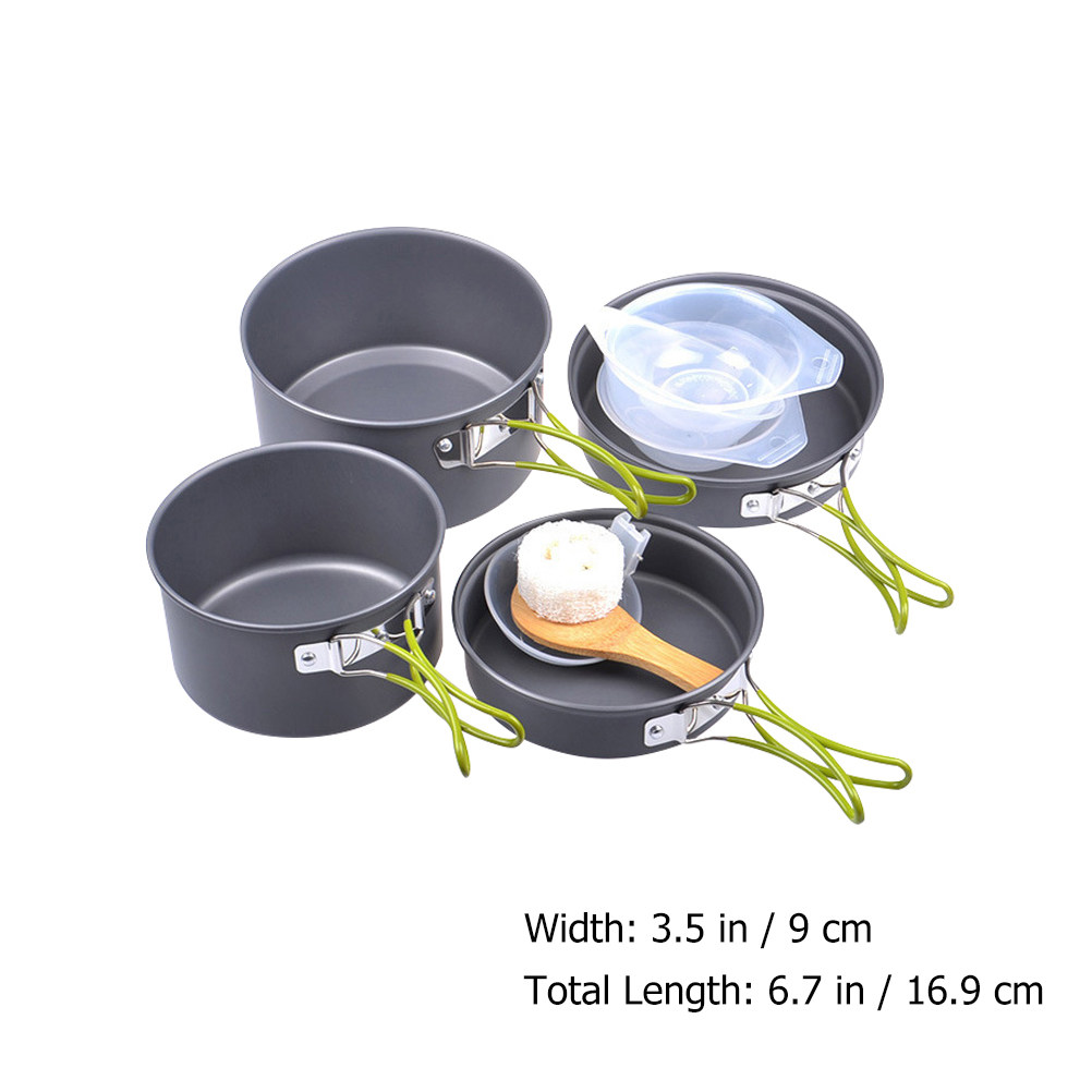 1Set Portable Camping Cookware - Camping Lightweight Cooking Pot reseña y precio